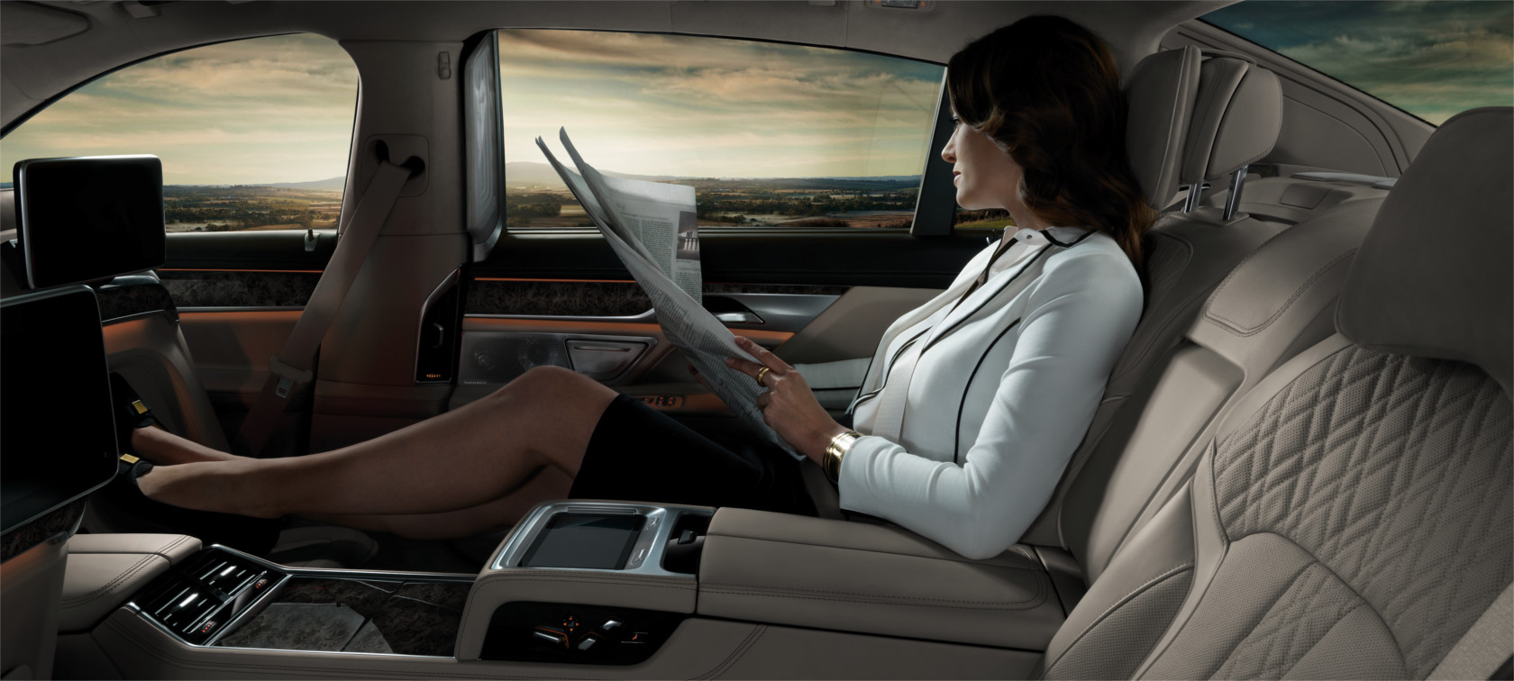 BMW 7 Series rear seats interior chauffeur